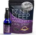 EZ Nite Sleep Immunity Spray with Melatonin Elderberry Extract and L-Theanine | Natural Defense Formula Non-Habit Forming | Non-GMO Gluten-Free | 30-Night Supply