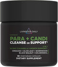 Livingood Herbal Digestive Balance Support with Oregano Olive Leaf Wormwood &amp Black Walnut - 56 Vegetarian Capsules