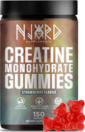 Creatine Monohydrate Gummy Candy Low Sugar 30 Servings 5g of Creatine Per Serving Vegan Gluten-Free Bodybuilding Recovery Supplement to Increase Muscle Size and Strength