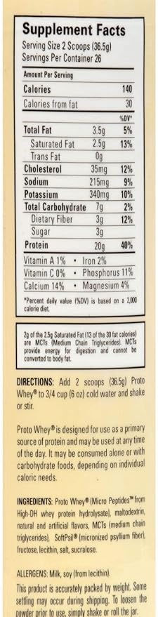 Power Crunch WHEY ProteinVANLLA Creme 2 LB