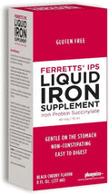 Ferretts IPS Liquid Iron Supplement (40mg Elemental Iron per 15ml) 8 Fl Oz. of Black Cherry Flavored for Kids &amp Adults - Gentle &amp Non-Constipating Yummy Liquid Iron Supplement