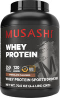 MUSASHI Whey Protein Chocolate Powder 2kg Tub 4.4 Pounds