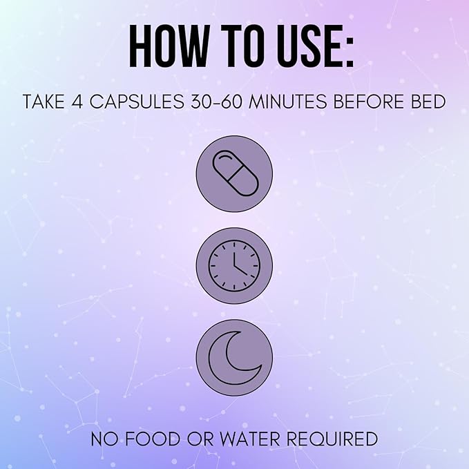 Sleep Potion Melatonin-Free Sleep Support Capsules 120 Count Magnesium Glycinate L-Theanine Zinc Glycinate Chamomile Jujube Seed Lemon Balm 30 to 40 Servings Gluten Free