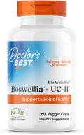Doctors Best BioAvailable Boswellia + UC-II Supports Joint Health Non-GMO Gluten Free Soy Free 60 Veggie Caps