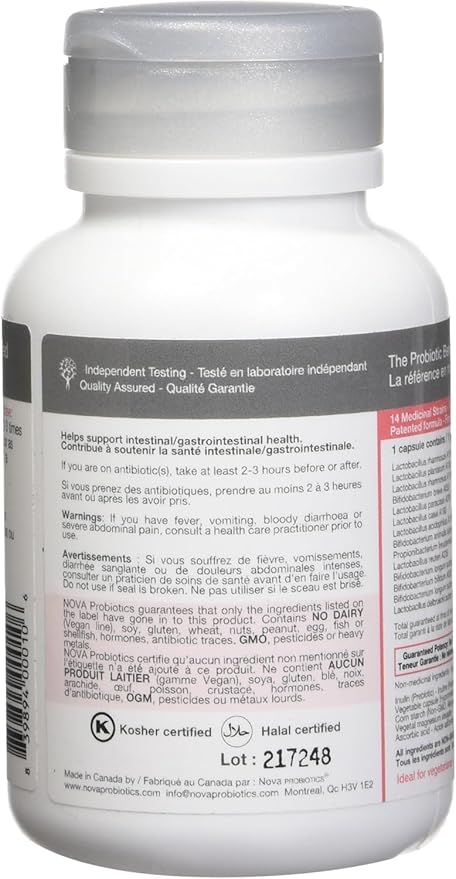 NOVA Probiotics Multi-Strain Feminine 27 Billion Probiotics per Capsule -60 VCaps