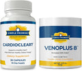 Simple Promise Heart &amp Circulation Support Bundle – Supports Cardiovascular Health Blood Flow &amp Energy – CardioClear7 &amp VenoPlus8 for Cellular Energy and Nitric Oxide Support – 30-Day Sup