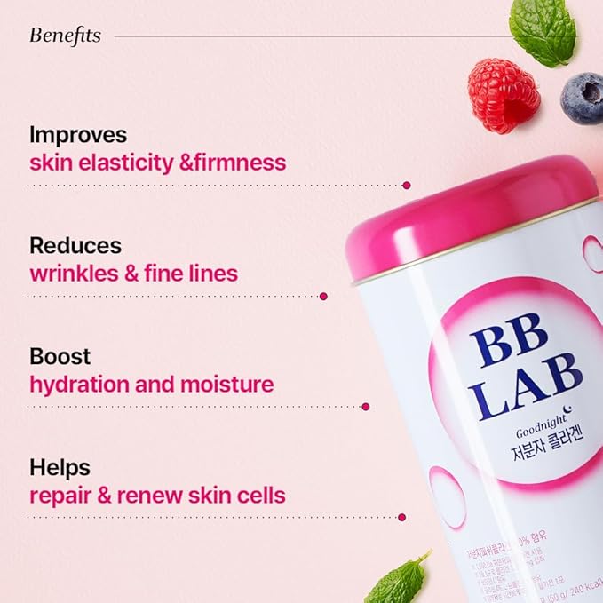 [30Days Collagen Care] Goodnight Collagen 30 Days Miracle Beauty Pack Powder Stick Korean Marine Collagen Fish Collagen for WomanVitamin C Fast Absorption Fruit Flavored Glutathione Elastin M