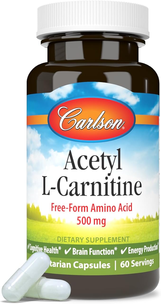 Carlson Labs Acetyl L-Carnitine 500mg 60 Capsules