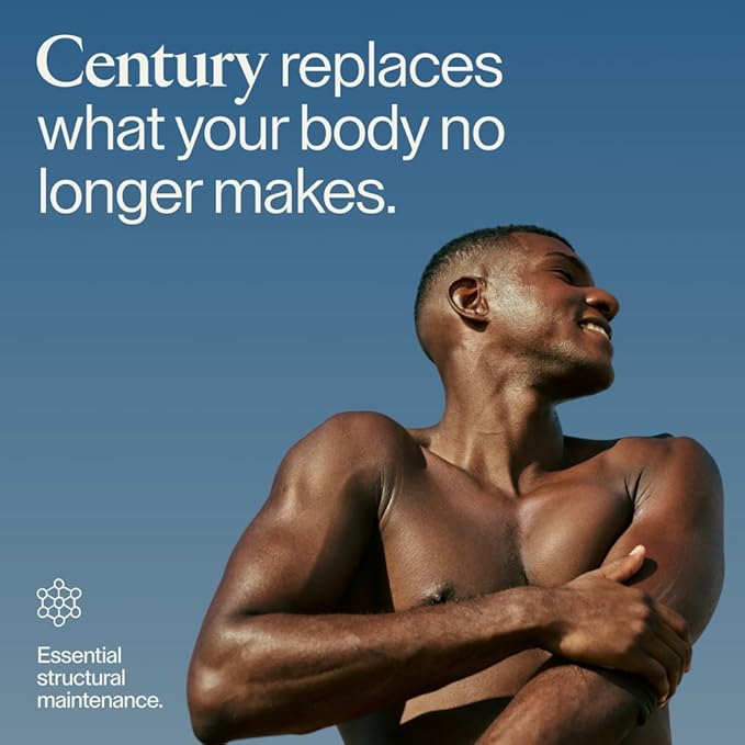 Century Structural Collagen Peptides Powder - 4 Patented Bioactive Peptides for Joint Bone &amp Tendon Repair - Grass Fed 20g Dose Unflavored (30 Servings)