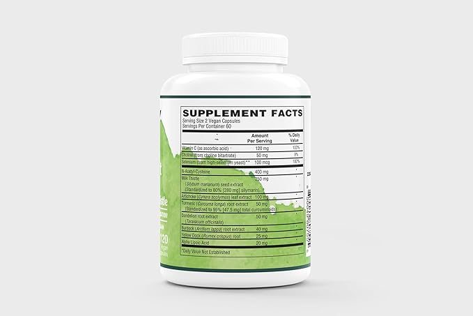 Liver Support &amp Detox Supplement – 2-Month Liver Cleanse Formula with Milk Thistle N‑Acetyl Cysteine (NAC) &amp Artichoke – Antioxidant Detox &amp Healthy Liver Function – 120 Capsules