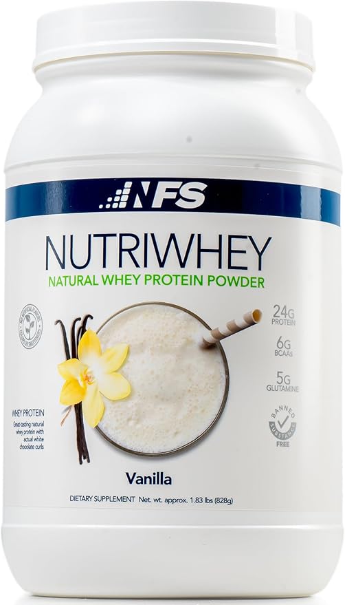NF Sports Post Workout Nutri Whey Protein Powder Dietary Supplement Amino Energy Supports Immunity &amp Health BCAA Powder Protein Powered Helps Fight Stress (Vanilla Powder 852g 23 Servings)