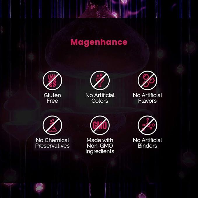 Intelligent Labs MagEnhance Magtein Magnesium Complex Supplement L-Threonate with Magnesium Glycinate and Taurate 90 Capsules