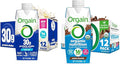 Bundle of Orgain 30g High Protein Shake Vanilla Bean 5g BCAAs 11 Fl Oz + Orgain Organic Nutritional Vegan Protein Shake Smooth Chocolate 16g Plant Based Protein 11 Fl Oz 12 Pack Each