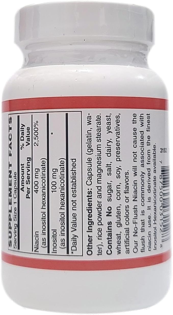 Holistic Health No-Flush Niacin - 400mg - 100 Capsules