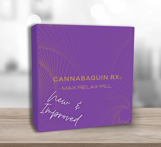 Cannabaquin Max Relax Pill - Supplement Complex 100% Botanical Formula for Relaxation Memory Clarity Stress Support Made in The USA with Natural Products from Our Own Fields