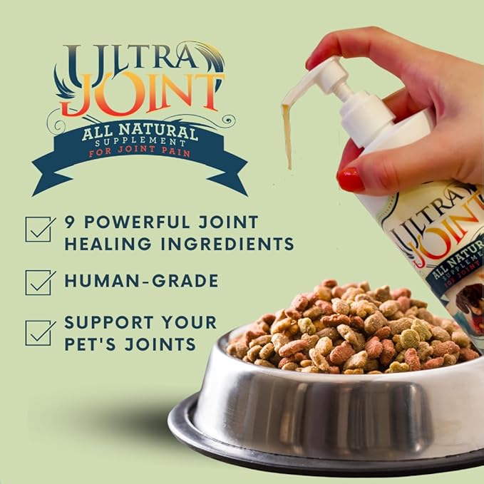 Ultra Joint - Liquid Joint Support Supplement for Dogs with Glucosamine &amp Chondroitin - Pain Relief from Arthritis &amp Inflammation (8 oz)