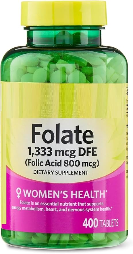 SEDLAV Folate Dietary Supplement 1333 mcg DFE 400 Count + Sticker Daily Format for Structured Wellness Routines