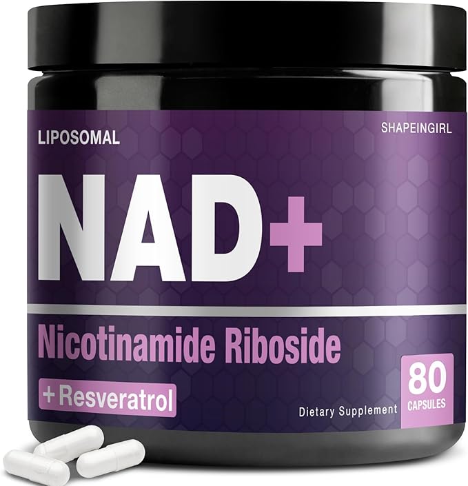 NAD Supplement - Nicotinamide Riboside Resveratrol 900mg Liposomal NAD Supplement for Women and Men NAD Plus Pure Organic