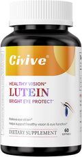 Lutein and Zeaxanthin Vitamin Dietary Fiber Supplement - Non-GMO and Gluten-Free - 60 Tablets