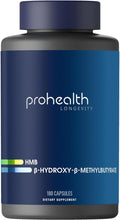 ProHealth HMB Supplement for Men &amp Women (Calcium β-Hydroxy- β-Methylbutyrate Monohydrate) 180 Capsules Calcium HMB Supplements for Muscle Defense Strength &amp Recovery