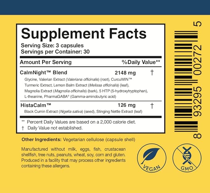 Researched Nutritionals Nighttime Support with Circadian PM and Magnesium Glycinate - 2 Product Bundle with Melatonin Valerian 5-HTP GABA and a Magnesium Supplement