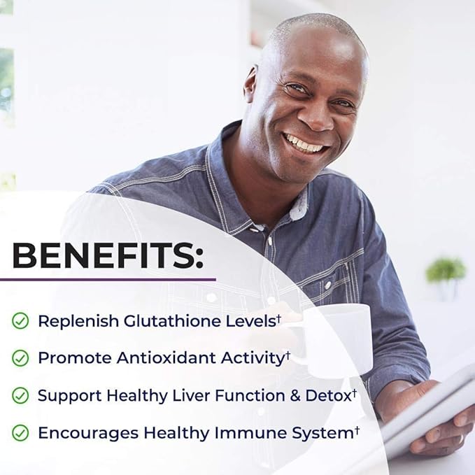 Glutathione Complex with Milk Thistle Extract Vitamin C &amp Quercetin + Sambucus Elderberry Capsules with Zinc &amp Vitamin C - Natural Antioxidant Formulas - Promotes Liver &amp Immune Support