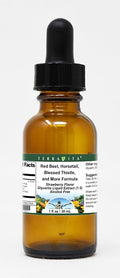 Terravita Red Beet Horsetail Blessed Thistle and More Formula Glycerite Liquid Extract (1:5) - Strawberry Flavored (1 oz ZIN: 523802)