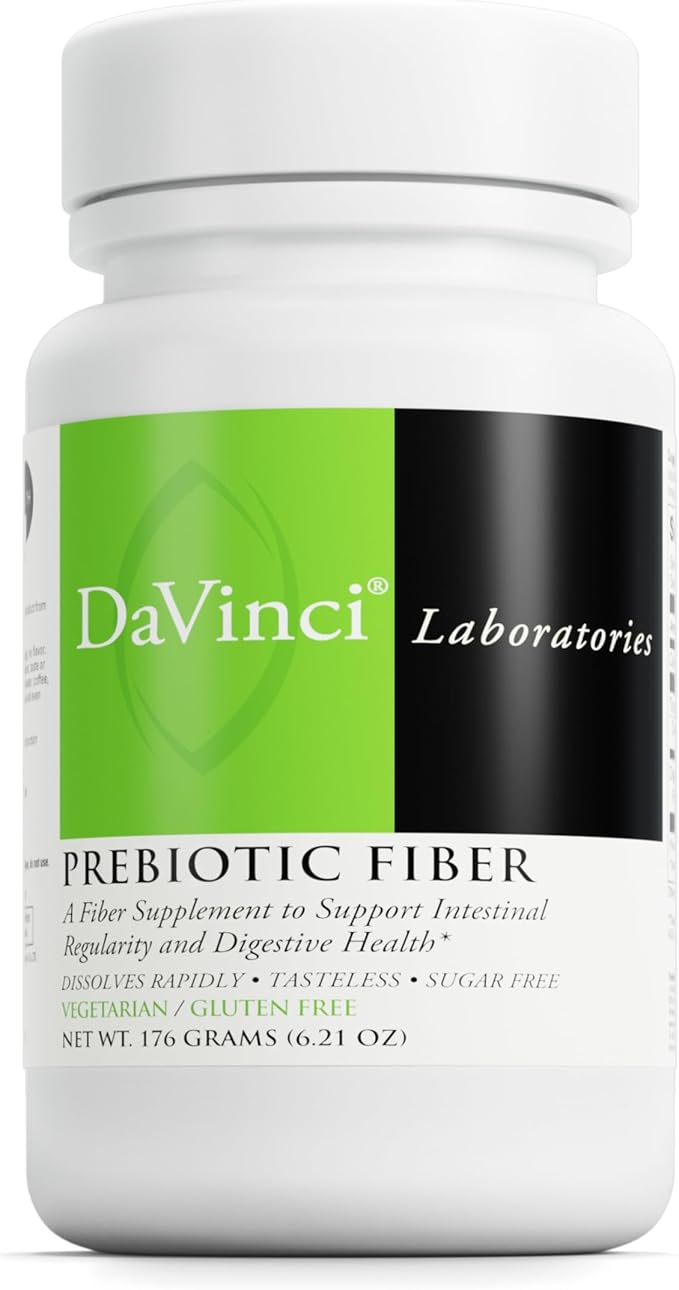 DAVINCI Labs Prebiotic Fiber - Daily Fiber Powder for Digestion Support &amp GLP-1 Production* - Tasteless Drink Mix - Fiber Supplement for Men &amp Women - Vegetarian Gluten-Free - 30 Servings (17