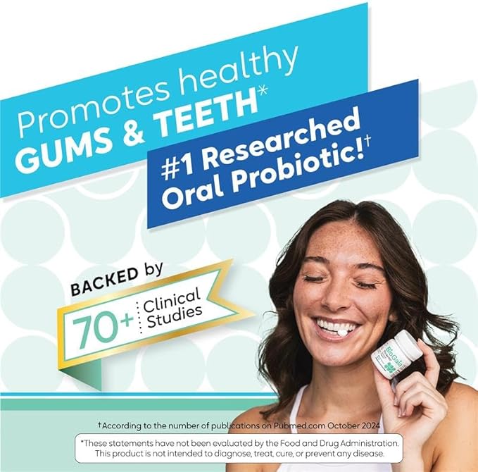 BioGaia Prodentis 3-Pack | Dental Probiotic Lozenges | Promote Healthy Gums &amp Teeth | Defend Against Dental Problems | Replenish Oral Microbiome | Improve Oral Health | Mint Flavor | 90 Day Supply