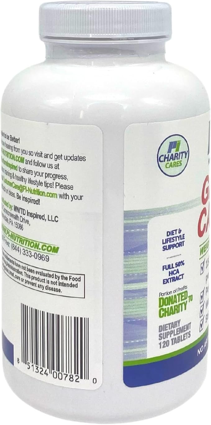 Performance Inspired 1500mg Garcinia Cambogia – Stimulant Free – 120 Count