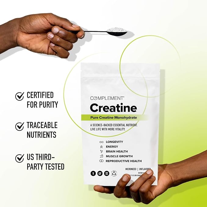 Complement Protein &amp Creatine Bundle | Organic Vanilla Protein + Micronized Creatine for Recovery &amp Energy
