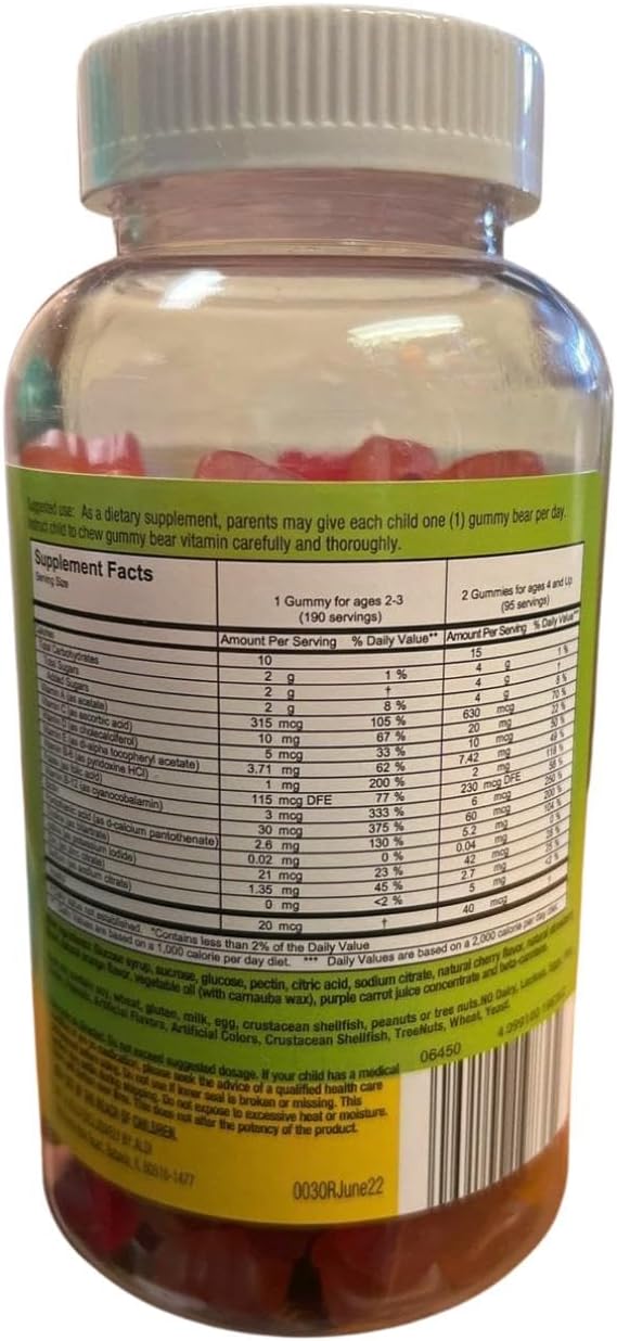 Adult &amp Children's Complete Multivitamin Gummies Natural Berry Cherry &amp Citrus Flavors 150 &amp 190 Count Gluten Free