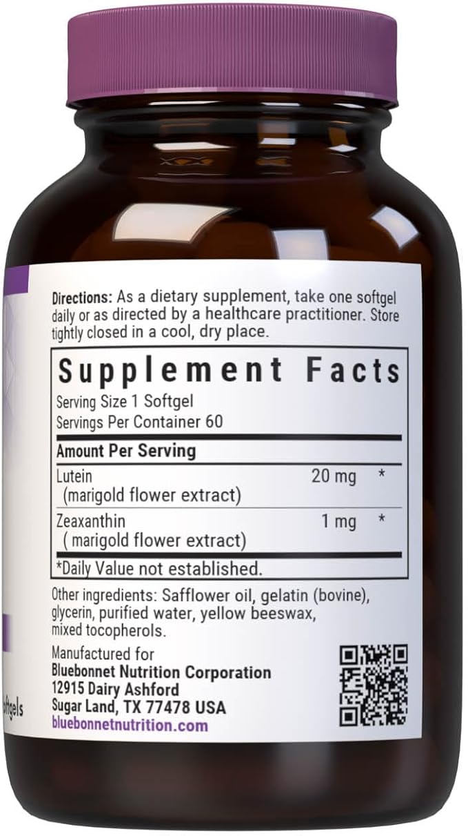 BLUEBONNET NUTRITION LUTEIN 20 mg