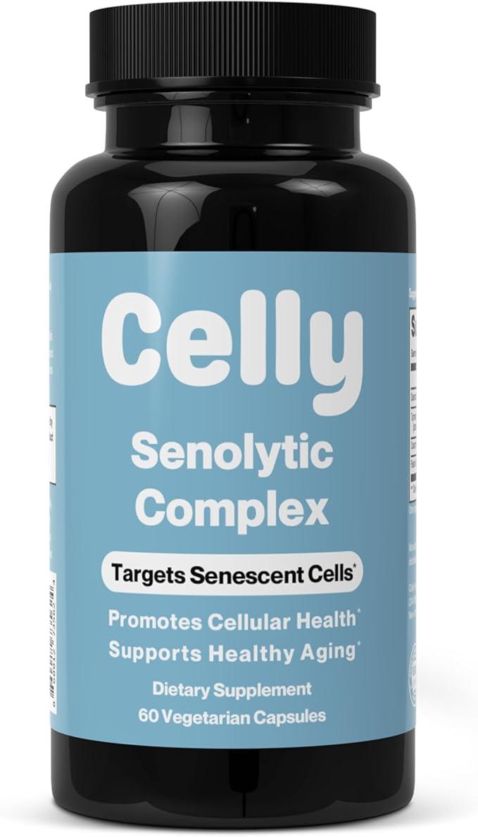 Celly Senolytic Complex | Longevity Supplement for Healthy Aging and Cellular Health with Quercetin and Fisetin | Targets Senescent Cells | 30 Servings | Non-GMO &amp 3rd Party Tested