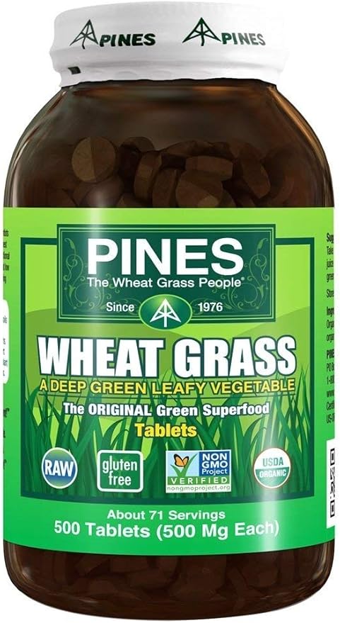 Pines Wheat Grass Tablet 500 Mg - 500 per pack - 3 packs per case.3