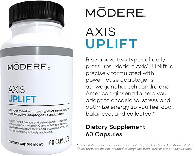 Modere Axis Uplift Wellness Capsules - Premium Daily Support Formula for Balance and Vitality with Selected Ingredients - Daily Use Formula - 60 Capsules