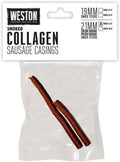 Weston 19-0140-W Edible Smoked Collagen Casing for 15 lb 21mm