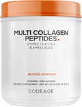 Codeage Multi Collagen Protein Powder Peptides Hydrolyzed Collagen for Women &amp Men Collagen Supplements Grass Fed Bone Broth 2-Month Supply Unflavored Type 1 2 3 5 &amp 10 Non-GMO - 20