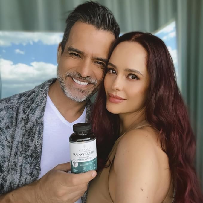 VITASEI Happy Flora Probiotic Supplement 170 Billion CFU for a Healthy Gut Health with enzymes for Digestion probiotics for Women and Men 3 Bottle - 180 Capsules