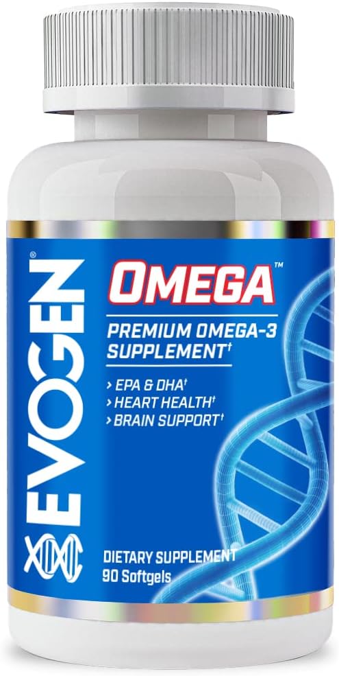 Evogen Omega Fish Oil | Premium Omega-3 Supplement | Overall Wellness | EPA &amp DHA | 90 Softgels