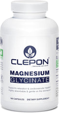 Magnesium Glycinate - 100% Chelated for High Absorption - 180 Capsules - 100mg Elemental Magnesium per Capsule - Relaxation Muscle Cramps Relief &amp Sleep Support - 3rd Party Tested Vegan