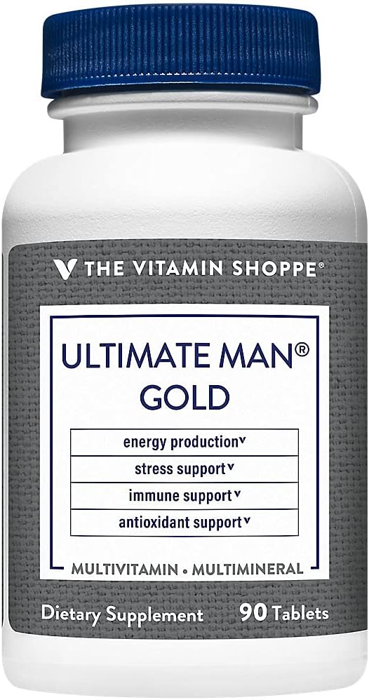 The Vitamin Shoppe Ultimate Man Multivitamin - High Potency Daily Multi with Energy Blend Complete Nutrition for Men (90 Tablets)