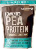 Nutrasumma Pea Protein Powder Vegan Chocolate Flavor 100% Plant Based No Artificial Sweeteners Non GMO Gluten Free &amp Soy Free 2.11 LB