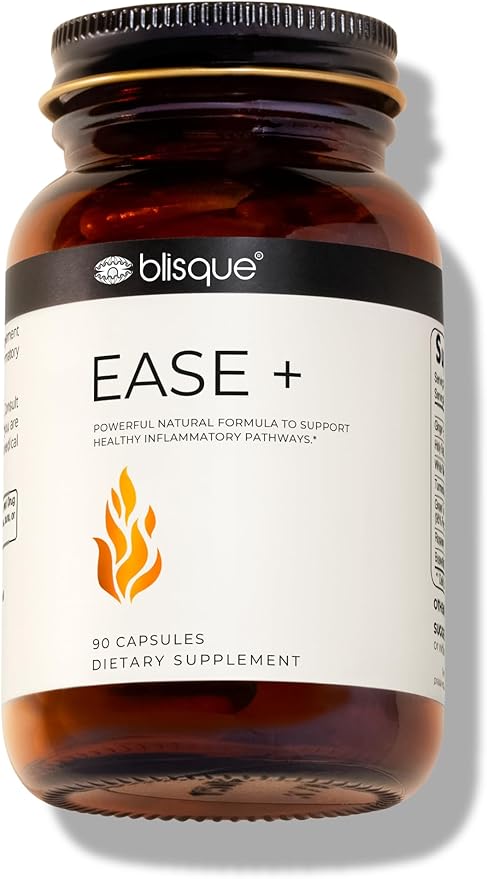 Blisque – Natural Inflammation Health Supplement Complex for Healthy Inflammatory Response | Doctor-Approved | with Turmeric Curcumin Ginger Root and Boswellia | 90 Capsules | Vegan and Non-GMO
