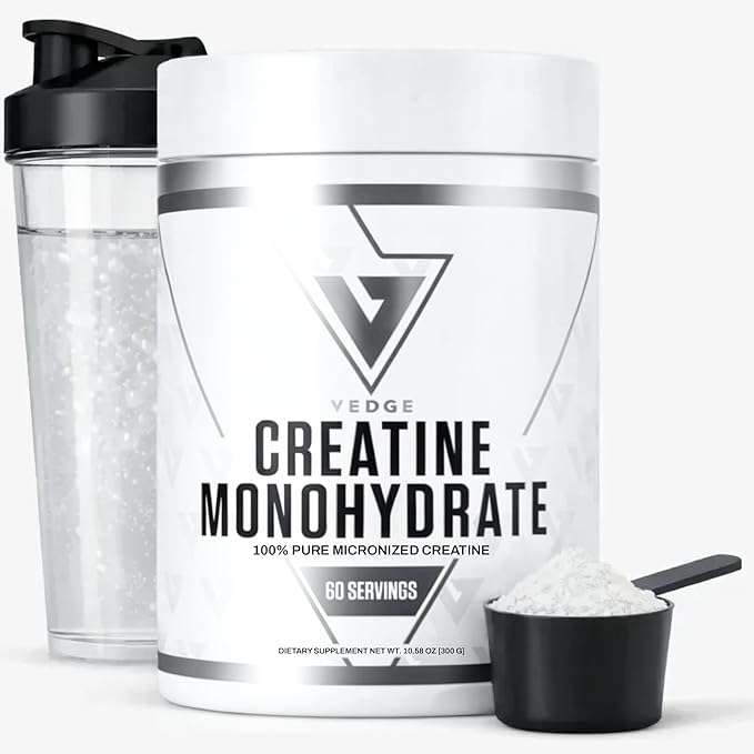 VEDGE Vegan Creatine Powder 5 g Creatine Monohydrate Micronized Unflavored Creatine Powder Plant Based Creatine for Women and Men Gluten Free Made in USA 30 Servings