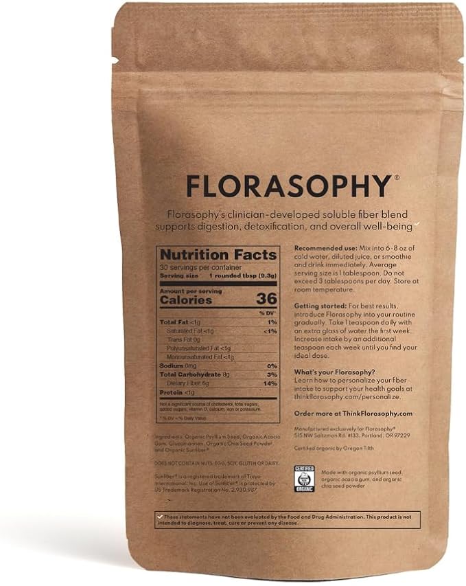 Firm Up Organic Soluble Fiber Supplement for Digestive Gut Health Diarrhea Control &amp IBS Relief Gluten Free Vegan Prebiotic Powder One Month Supply