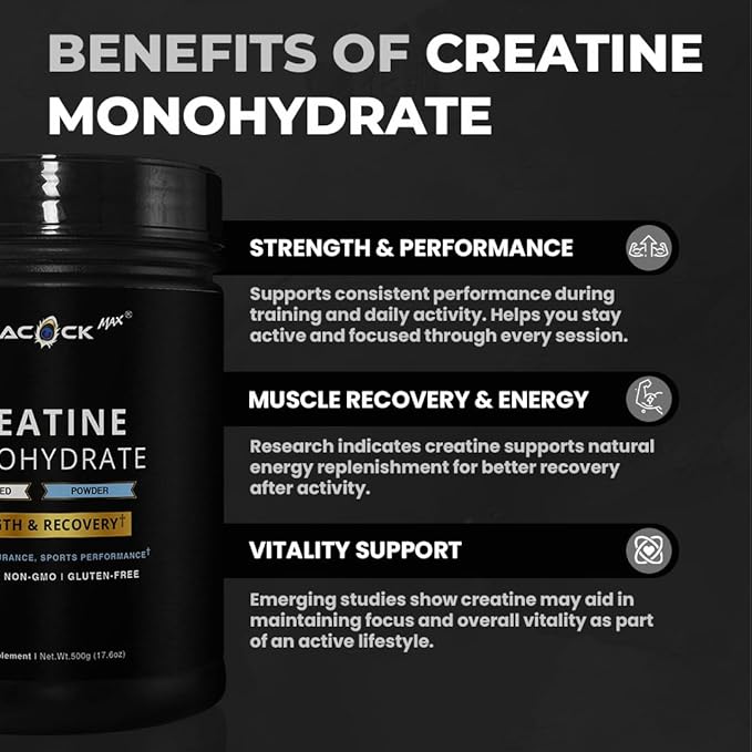 Creatine Monohydrate Powder (500g) and Colostrum Powder (60g) Bundle - Unflavored - Gluten-Free Non-GMO Lactose &amp Soy Free