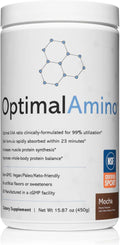 OptimalAmino Amino Acid Powder | 99% Utilized Essential Amino Acid (EAA) Supplement | Pre/Post Workout &amp Muscle Recovery | NSF for Sport Certified | Mocha Flavor
