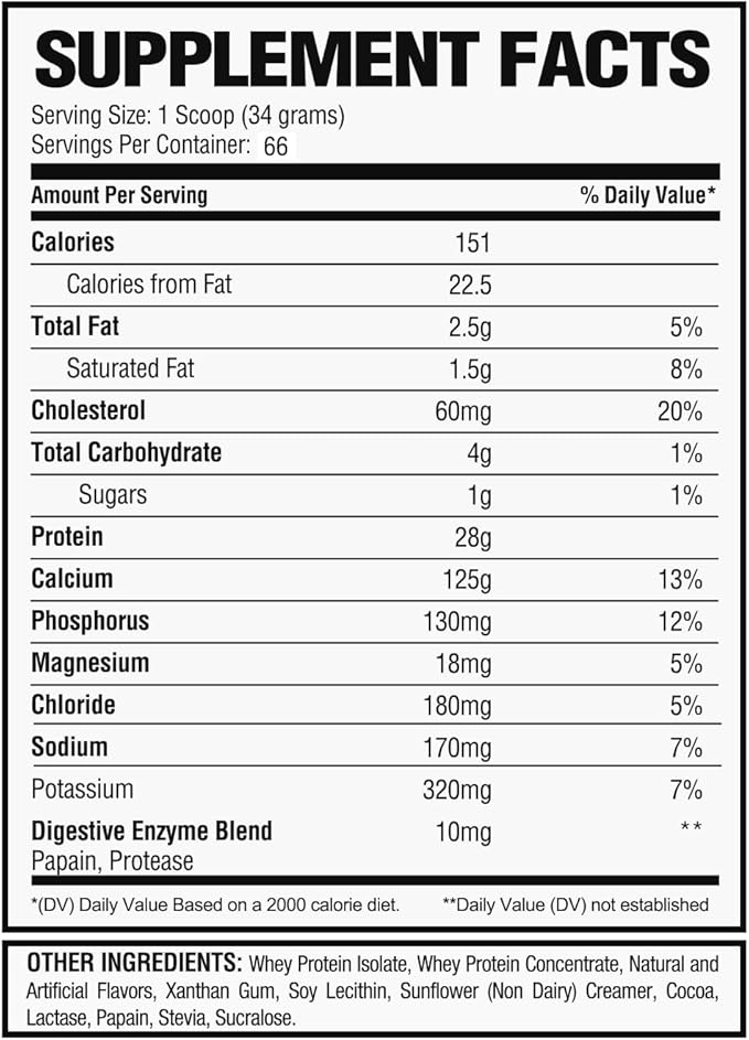 Whey Isolate Protein Powder - Coconut Flavor 28g of Protein Protein Source Low Carb Classic Specialty