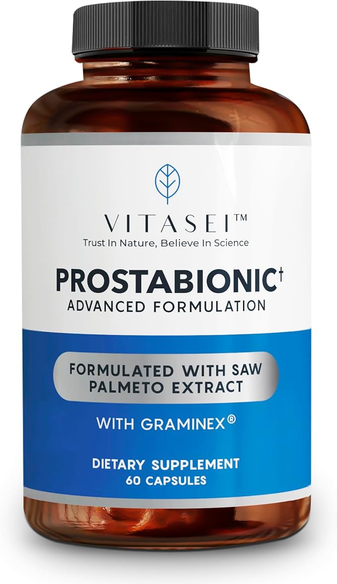 VITASEI Men's Probiotic &amp Prostate Health Bundle – Happy Flora for Gut Health &amp Prostabionic for Prostate Support – Digestive Balance &amp Prostate Comfort